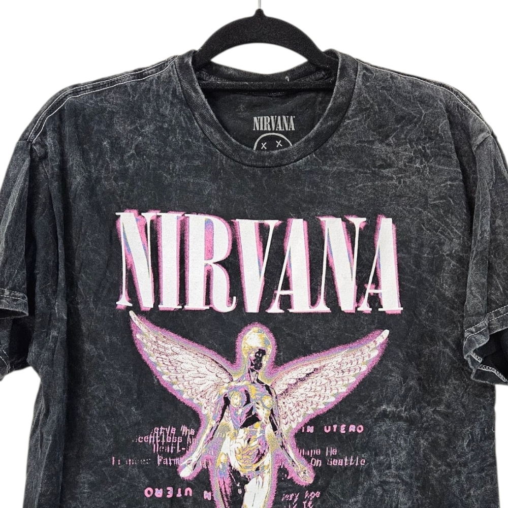 NWOT Nirvana In Utero Garden Oversized Unisex Graphic Tee Size L - Picture 2 of 5
